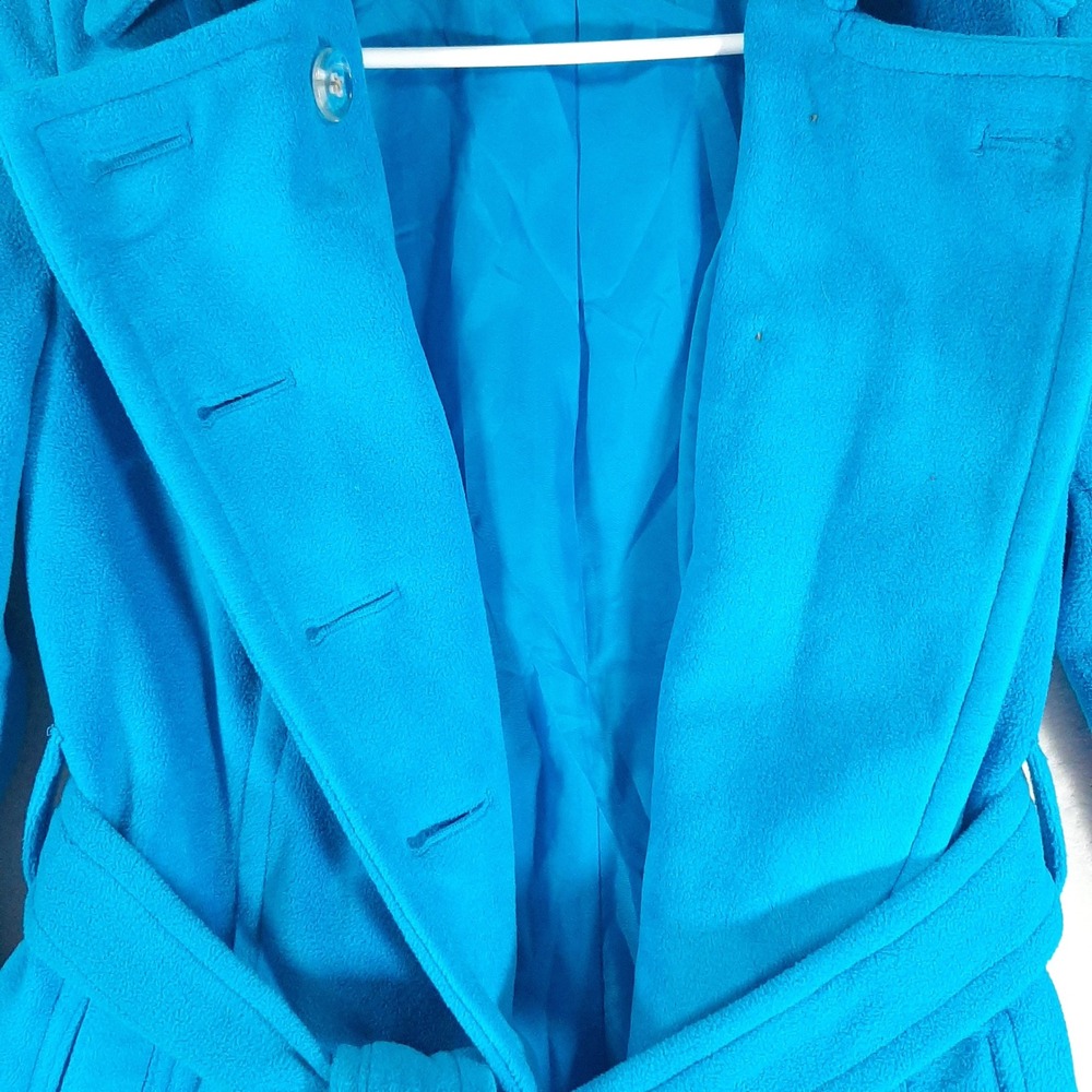 Old Navy Womens Blue Double Breasted Belted Pea Coat Jacket XS - Picture 2 of 11